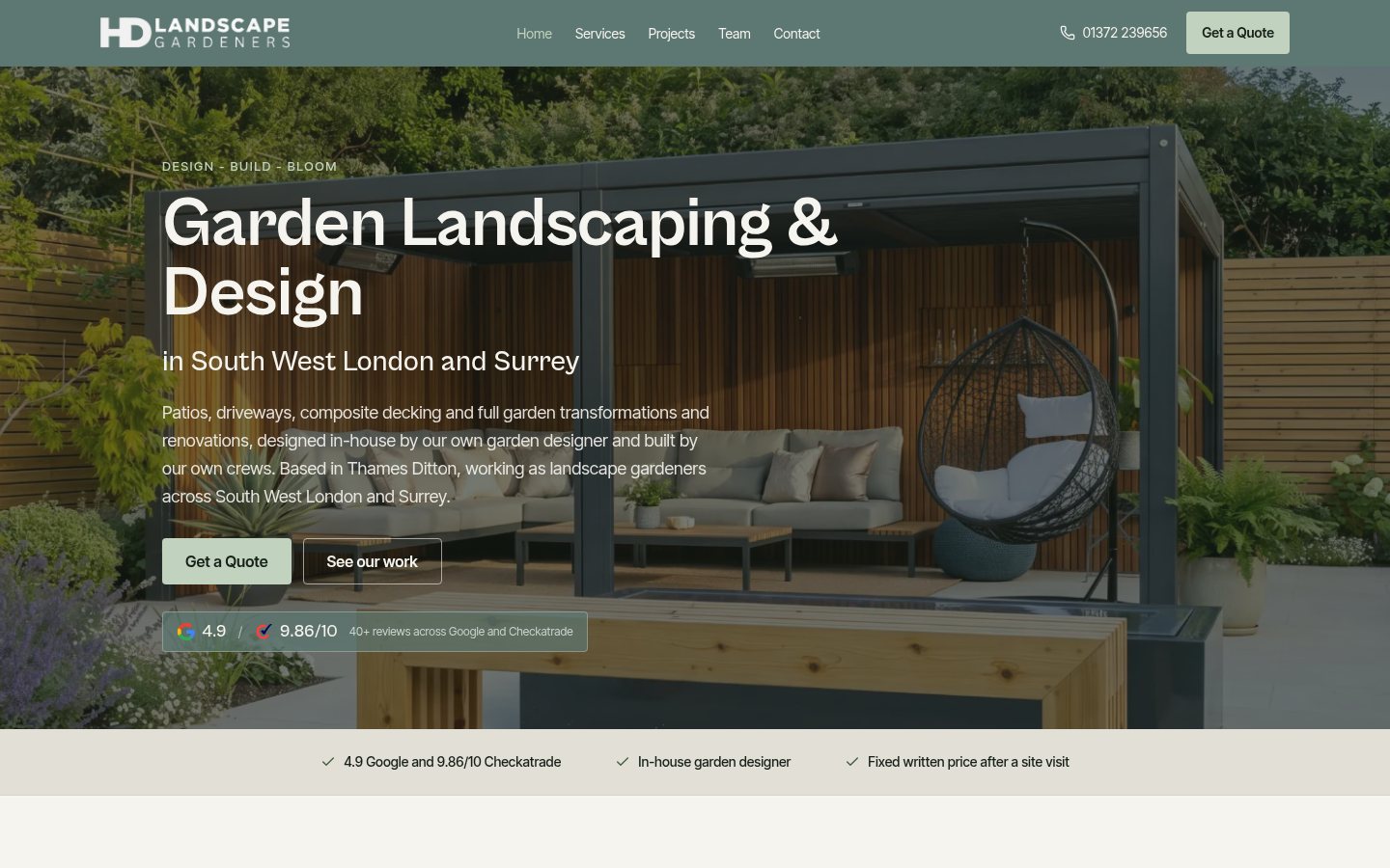 HDLG website on desktop